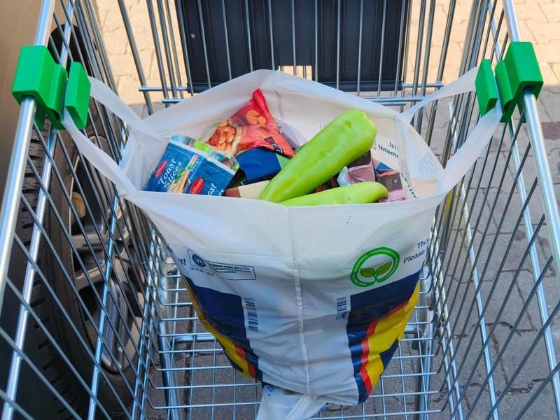 shopping cart bag hook