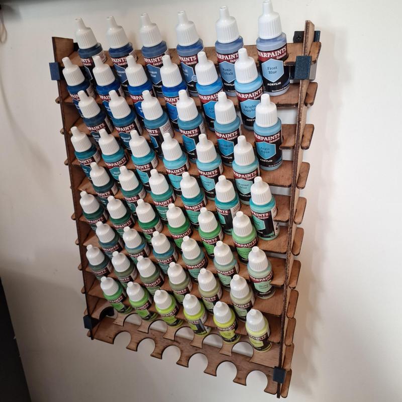 Army Painter / Vallejo Paint Rack, Wall Mounted, 66 slot, 300x400