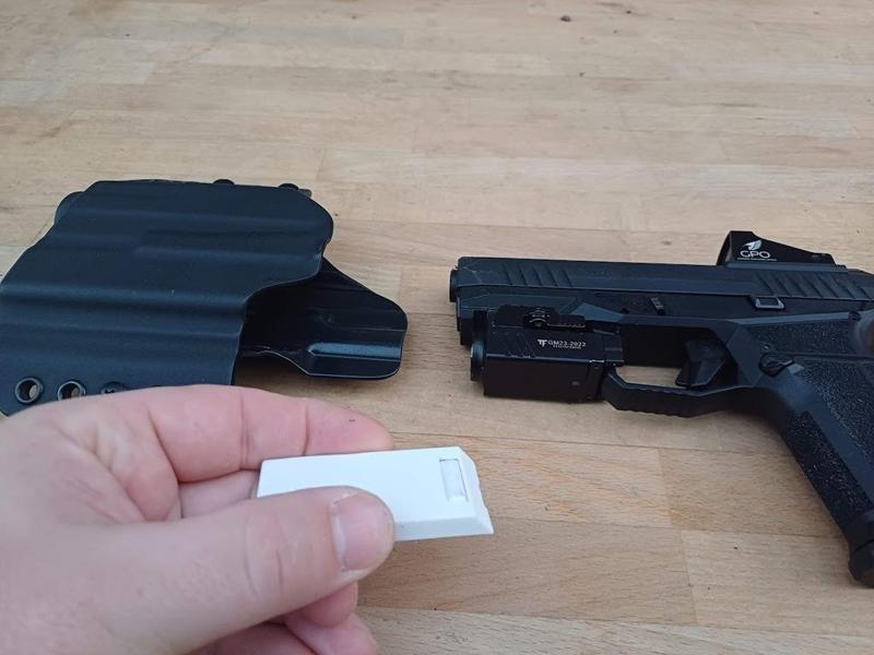 Adapter for Glock 19 or Arex Delta with GM23-2022 Flashlight fits to Baldr S holster