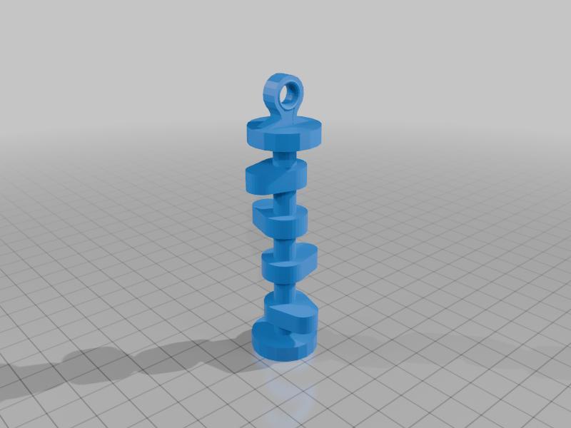 Reinforced crankshaft keychain