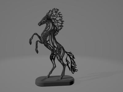 Wild Wireframe Horse