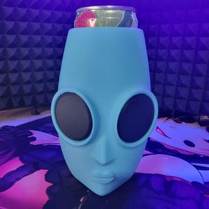 12oz Slim Extraterrestrial Encounter Alien Head Can Cup