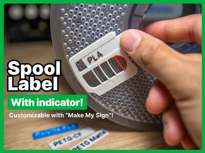 Bambu Lab Spool Label - with indicator