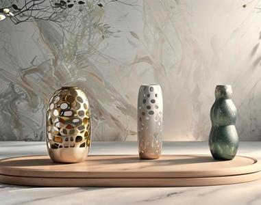 SET OF MODERN VASES