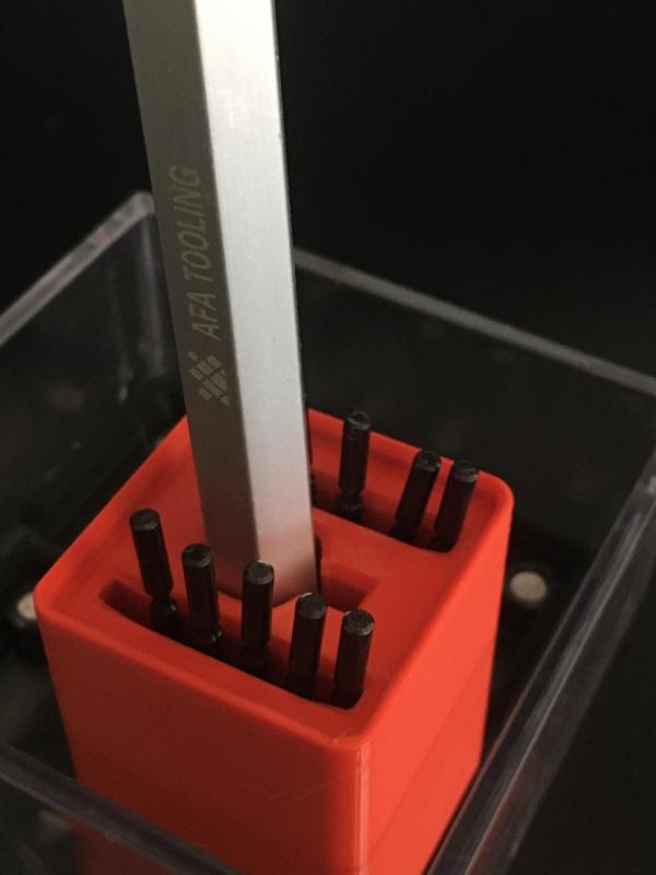 Gridfinity AFA deburr tool holder (vertical)