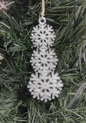 Snowflake Snowman Ornament