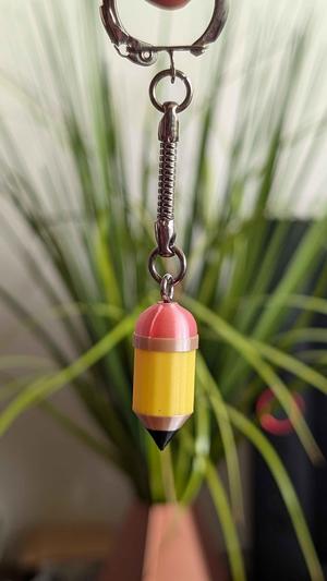 Cute pencil keychain