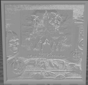 Sonitus de la Nocte Obscura Xadamai's album cover litophane