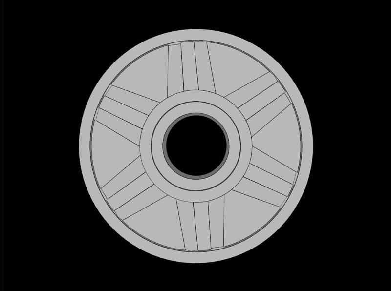 Lego Compatible (56902.dat) Wheel Rim  8 x 18 with Deep Centre Groove and Peghole