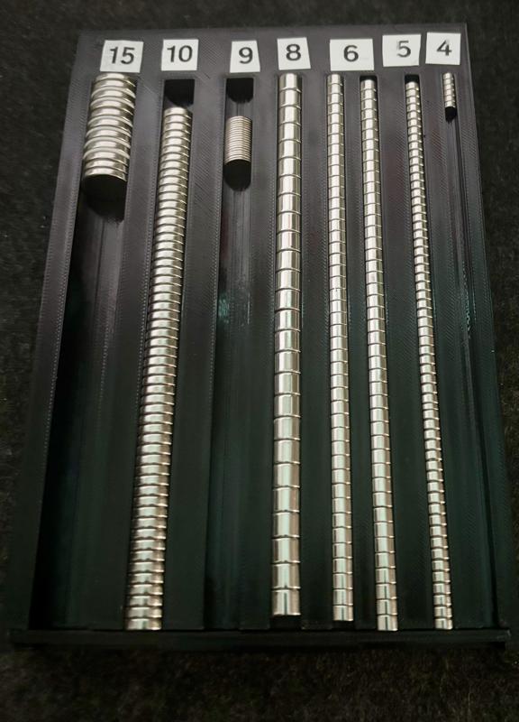 15-10-9-8-6-5-4mm Magnet Storage Tray with Cover