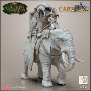 Carthaginian elephant in Alps - Carthage