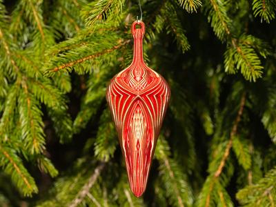 Grand Kaleidoscope Teardrop Ornament