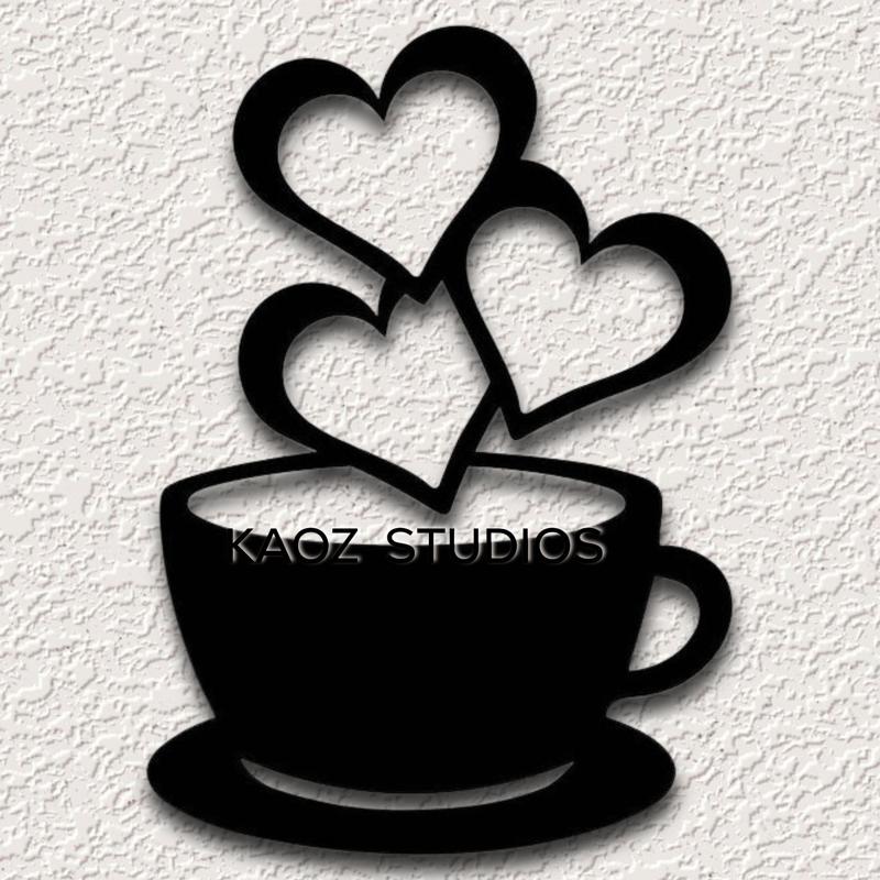 coffee hearts wall art coffee wall decor kitchen bar decoration