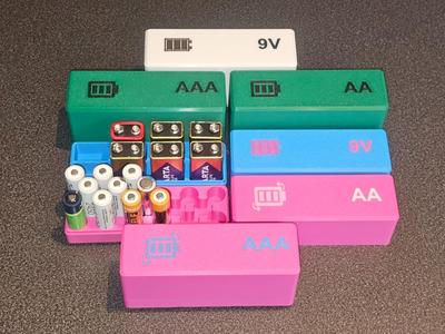 Gridfinity Battery Bins with lid