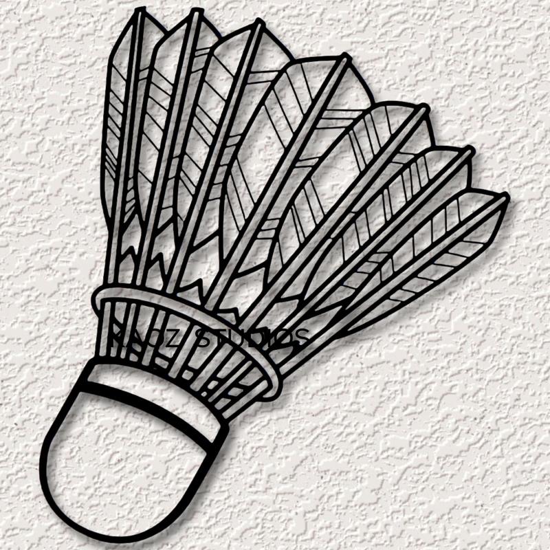 shuttlecock wall art birdie wall decor badminton sports decoration