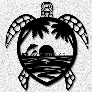 sea turtle wall art beach scene wall decor ocean decoration