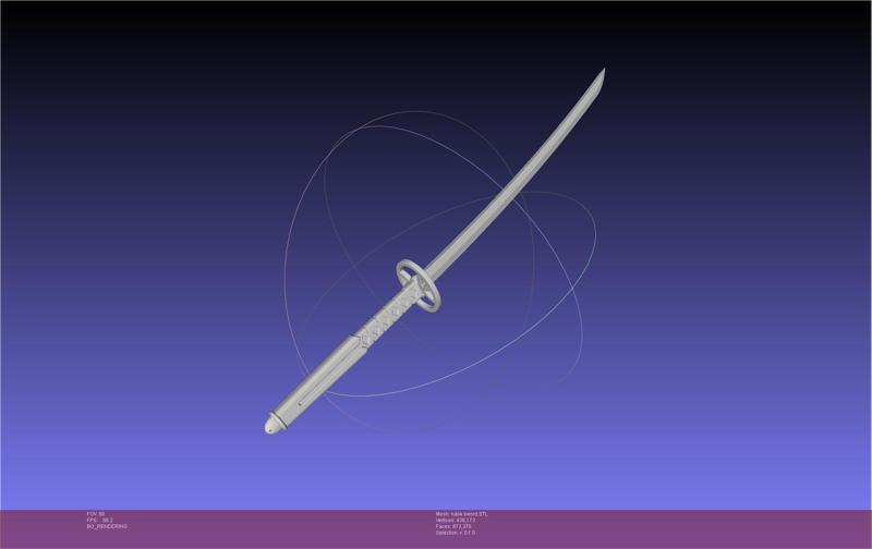 Bleach Kuchiki Rukia Sword Printable Assembly
