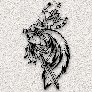 valhalla warrior wall art viking wall decor nordic decoration gaming