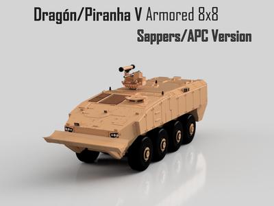 Armored 8x8 Dragon/Piranha V – Sapper/APC Variant