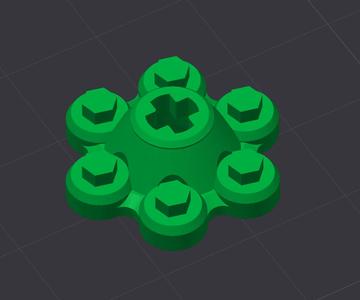 Wheel Cap with nuts for building blocks wheel