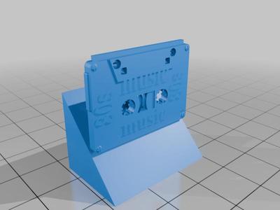 80's cassette tape with holder