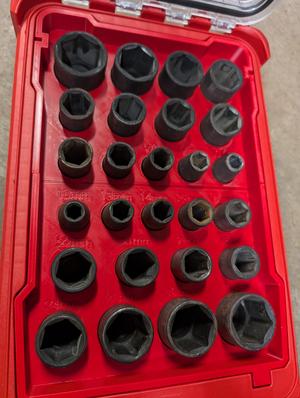 Milwaukee Packout Insert for Harbor Freight Impact Sockets - SAE & Metric