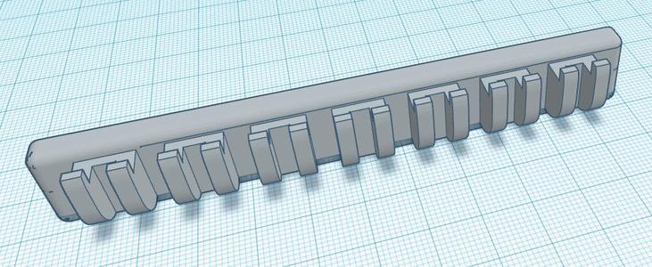 Cable holder 18mm height, fits a IKEA TROTTEN Desk