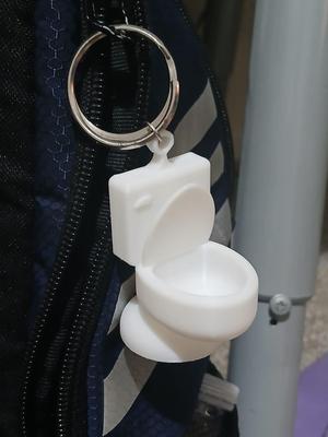 Open Toilet Keychain