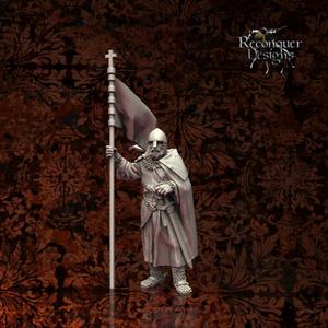 15mm Military Order standard bearer 12th century