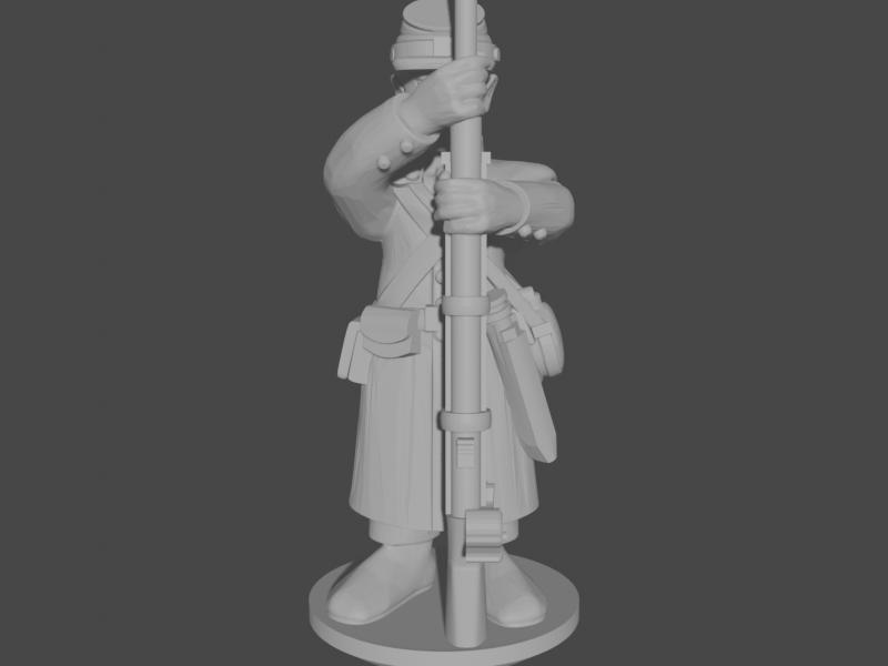 10-15mm American Civil War Infantry in Greatcoats Loading Pose 5 UA-47