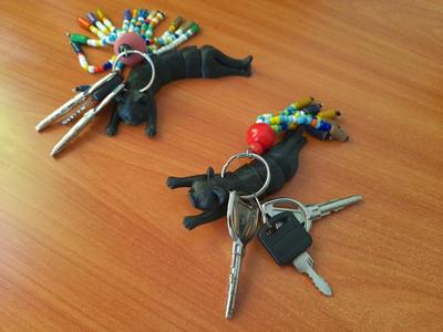 Flexi Cat Keychain