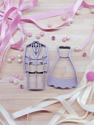 Wedding - Bride and groom cookie cutter