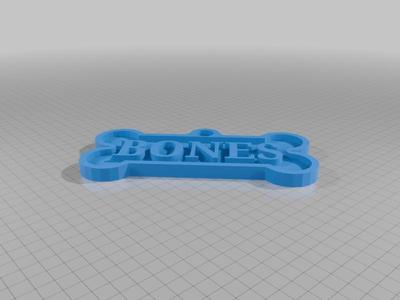 Bones Nametag - Halloween