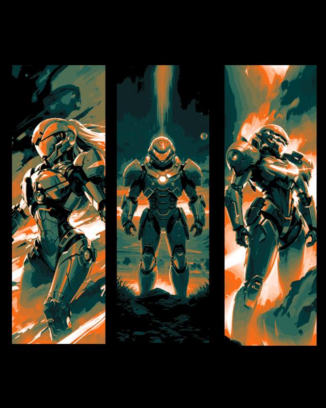 Fanart of the action-adventure game Metroid - Hero Samus Aran in Armor