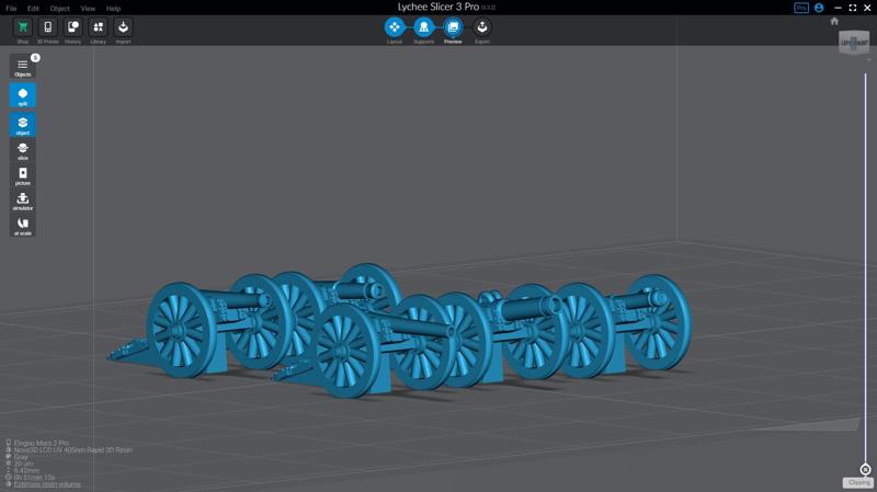 6-15mm ACW Artillery Guns (8 pieces) & Blender File ACW-8