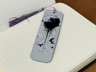 Dark Moon Raven Hueforge Bookmark