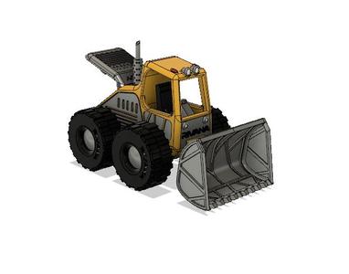 Yellow Bulldozer with Movements Version 2