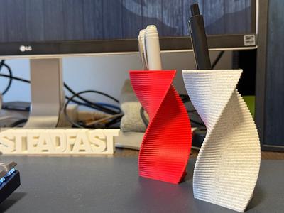 Twisted Triangle Pencil Holder