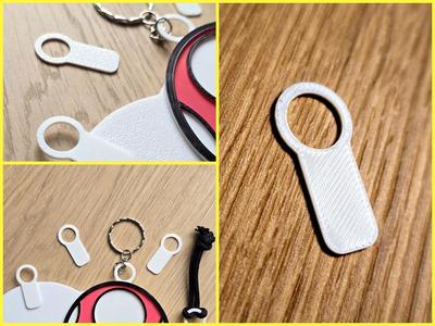 Hanger System For Coloring Panel Keychain Rope