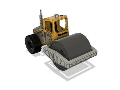 Yellow Road Roller Modern with Movements