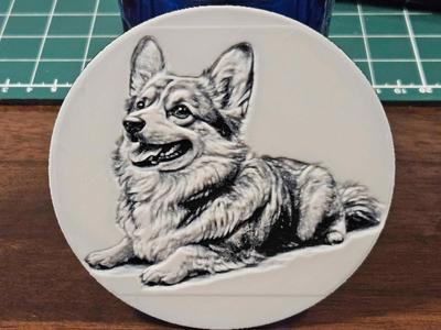 Happy Corgi Coaster