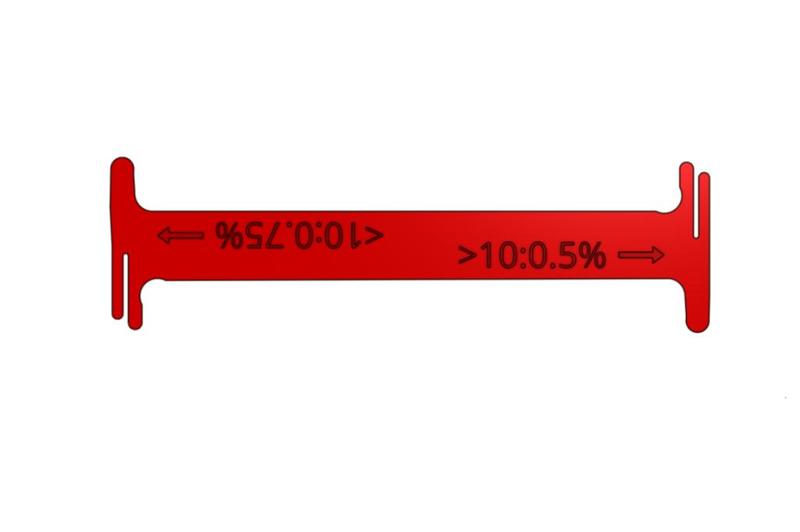 Cycle chain wear gauge - 0.5%+0.75%