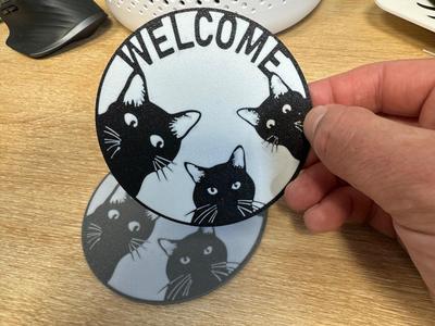 Coaster welcome cat
