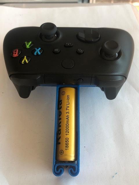 XBox Controller Battery Cover/Adapter to 18650 Lithium Battery.
