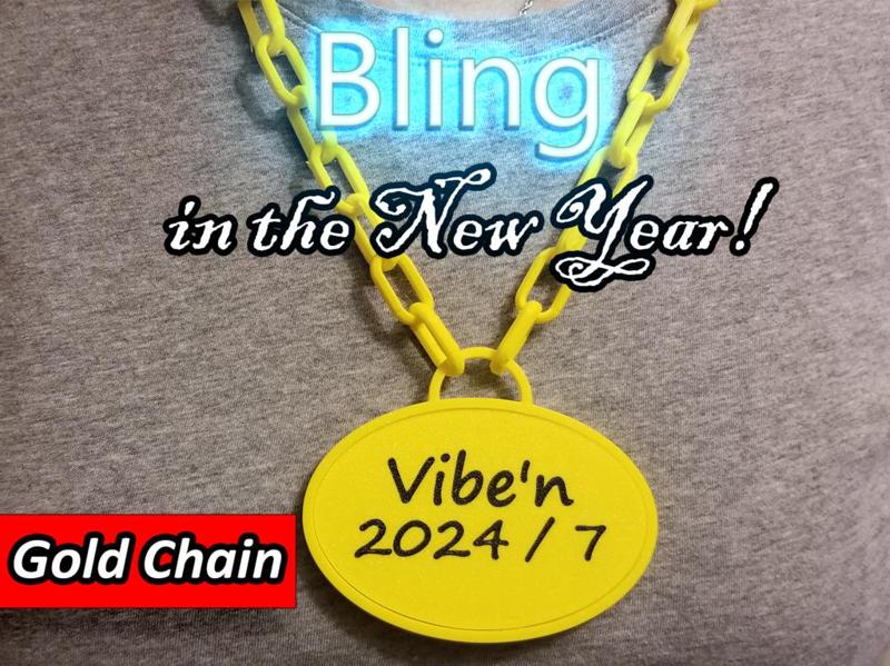 BLING in the New Year - Novelty Gold Chain