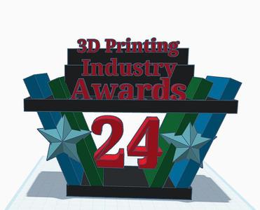 3D printing industry award trophy.