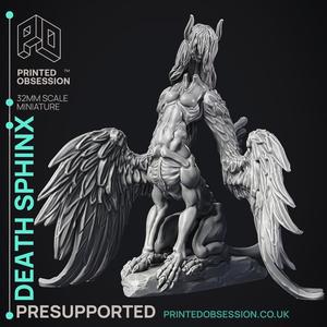 Death Sphinx - Undead Creature - 32mm scale - D&D - Presupported