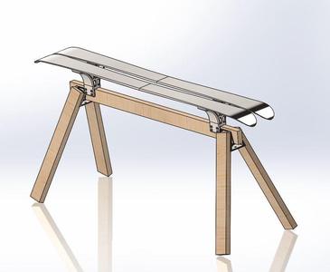Snow Board Vise, portable, 2x4 mounting