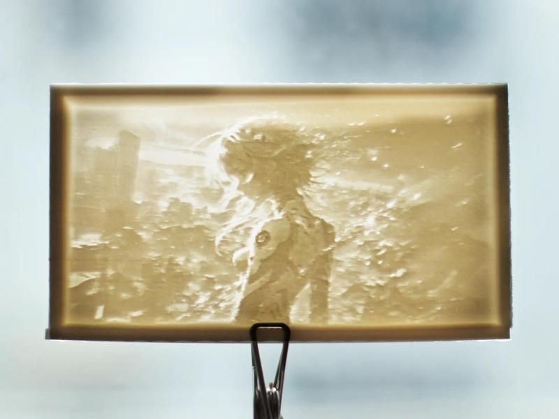 Rei Ayanami Damaged Night Scene Lithophane