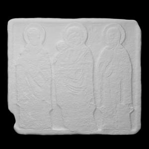 Relief with the Virgin Mary and two saints